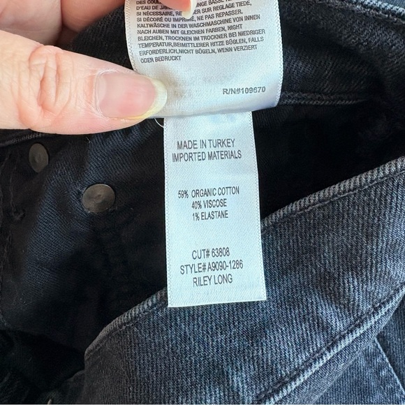 Agolde Black Riley Long Jeans - Picture 7 of 11